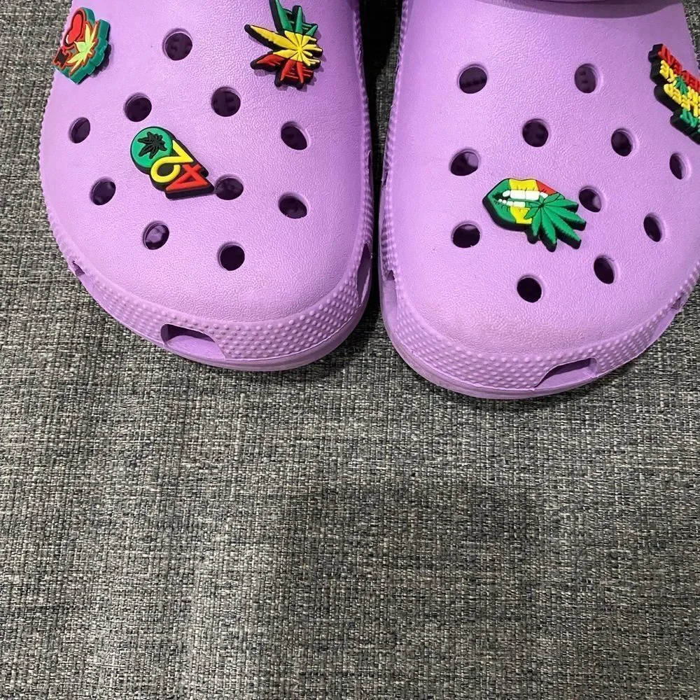 Crocs Kids' Purple Clogs Jr Big Kid J6 Women 8